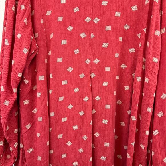 Torrid Fit And Flare Crinkle Gauze Babydoll Pleated Flare Blouse Size 2X - Picture 6 of 8